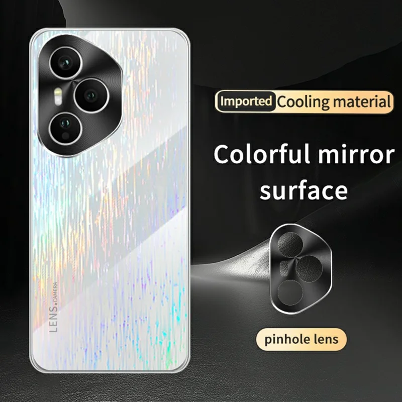 For Honor 400 Pro 5G (Global) Colorful Phone Case Ultra Slim Dropproof Hard PC Back Cover - White