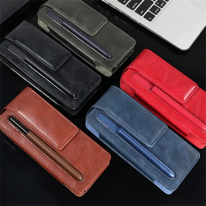 Für Samsung Galaxy Z Fold7 5G / Fold6 5G / Fold5 5G Handytasche im Retro Vintage Stil Universal Flip Handy Schutzhülle - Braun
