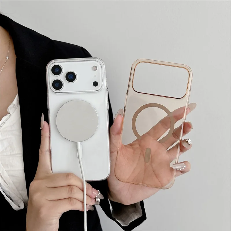 Cover Trasparente Cristallino per iPhone 17 Pro Max Compatibile con MagSafe, Cover Rigida in PC - Bianco Trasparente