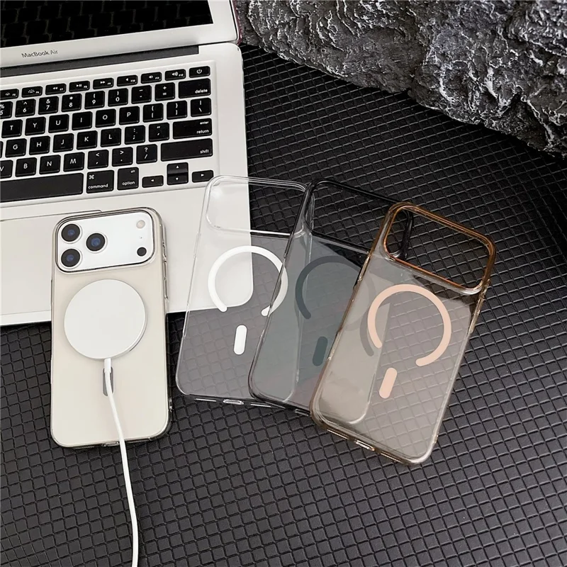 Cover Trasparente Cristallino per iPhone 17 Pro Max Compatibile con MagSafe, Cover Rigida in PC - Bianco Trasparente