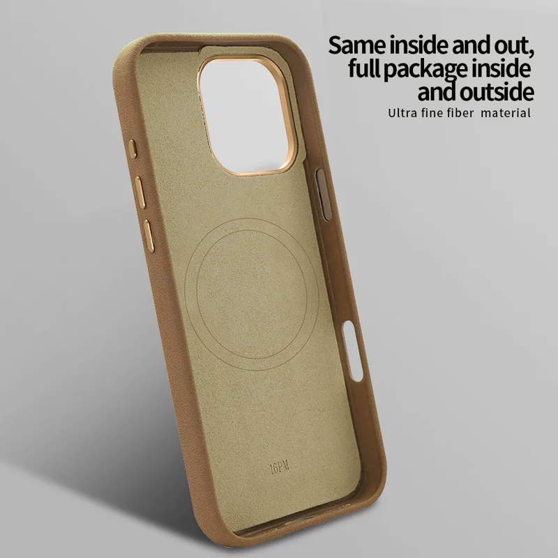 For iPhone 16 Pro Max Magnetic Case Retro Jeans Texture PU + PC Phone Cover - Dark Grey