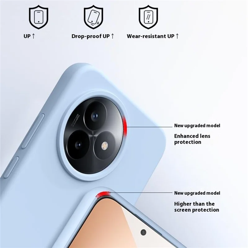For Xiaomi Redmi K80 Ultra 5G Case Skin-Friendly Liquid Silicone + PC Phone Cover - Baby Blue