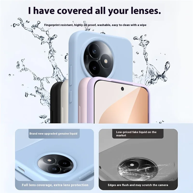 For Xiaomi Redmi K80 Ultra 5G Case Skin-Friendly Liquid Silicone + PC Phone Cover - Baby Blue