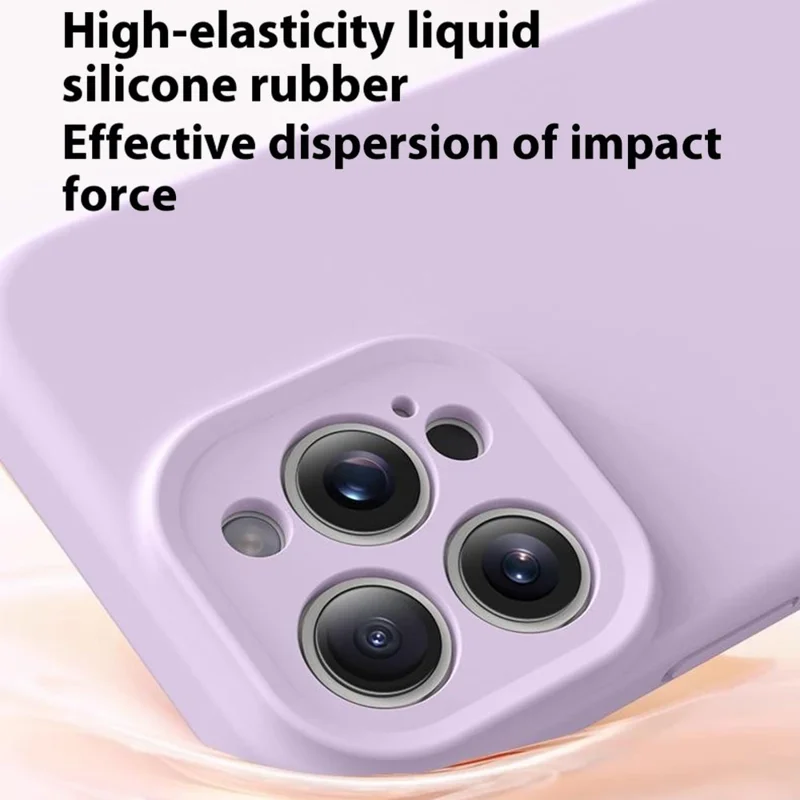 For iPhone 15 Pro Max Case Precise Cutouts Liquid Silicone + PC Shockproof Phone Cover - Baby Blue