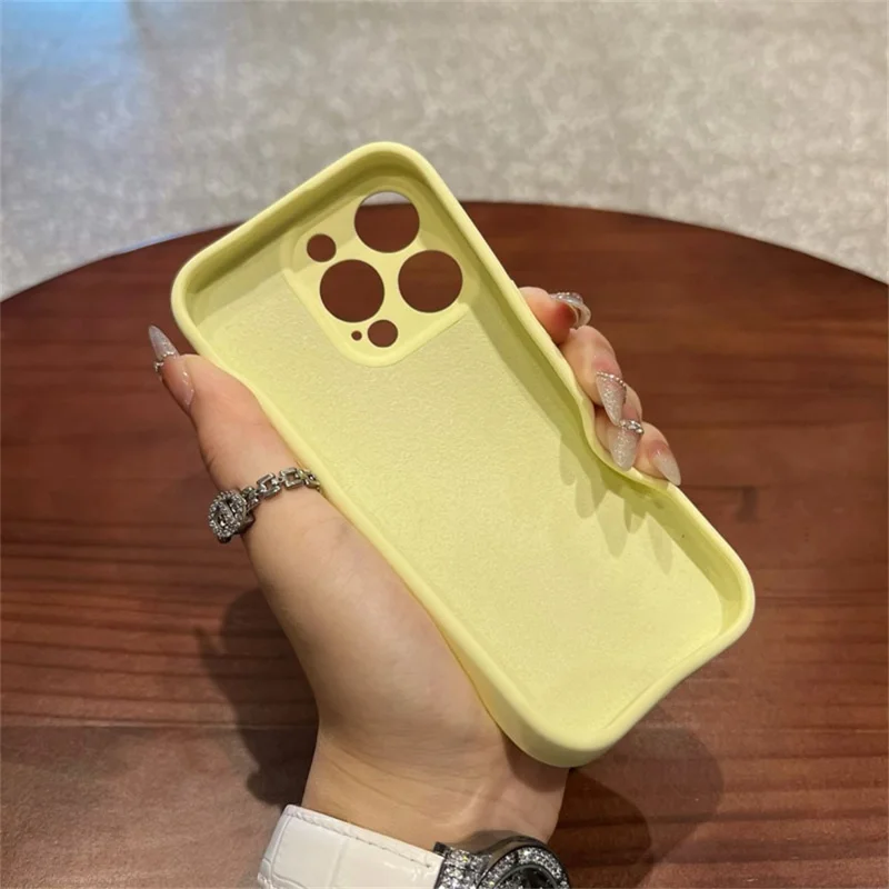 For iPhone 13 Pro Case Precise Cutouts Liquid Silicone + PC Shockproof Phone Cover - Antique White