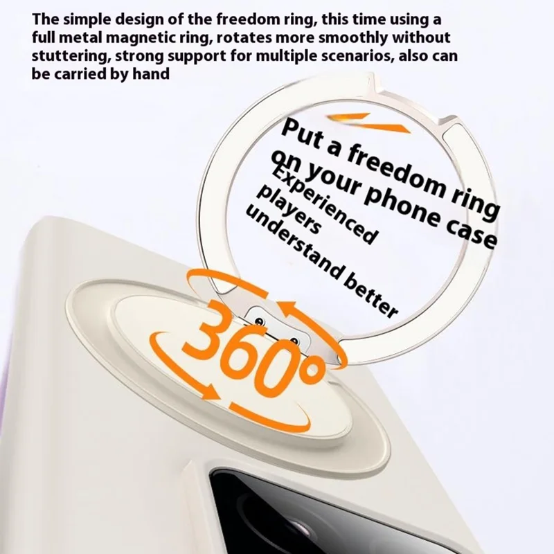 For Xiaomi 13 Magnetic Case Rotating Kickstand Liquid Silicone PC Phone Cover Skin Touch - Light Yellow