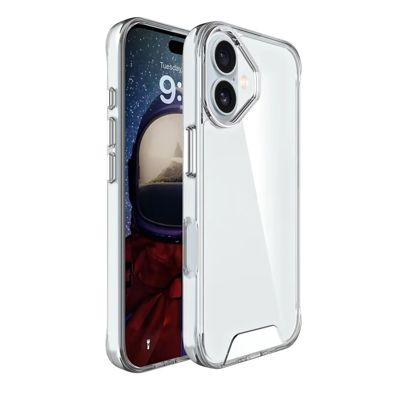 For iPhone 17 Case TPU Frame Clear PC Back Phone Cover