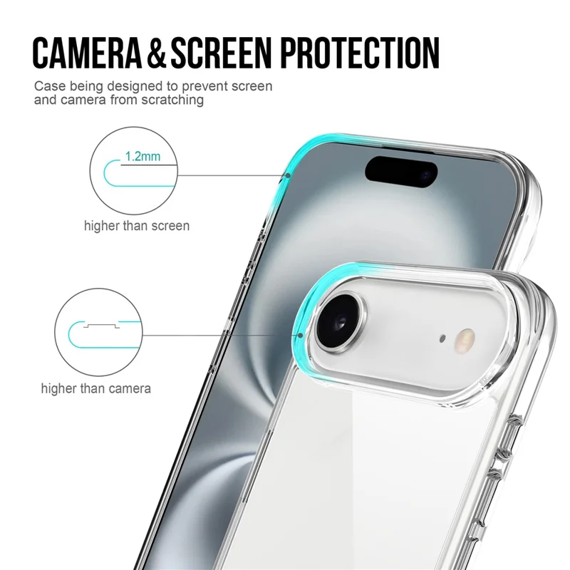 For iPhone Air Case TPU Frame Clear PC Back Phone Cover