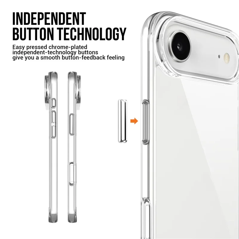 For iPhone Air Case TPU Frame Clear PC Back Phone Cover