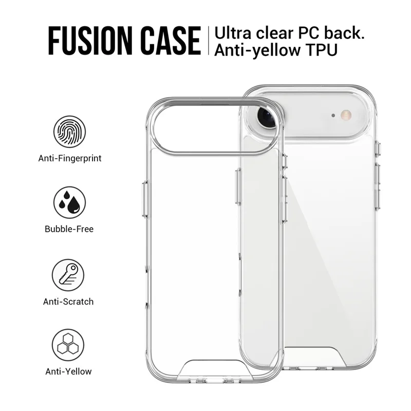 For iPhone Air Case TPU Frame Clear PC Back Phone Cover