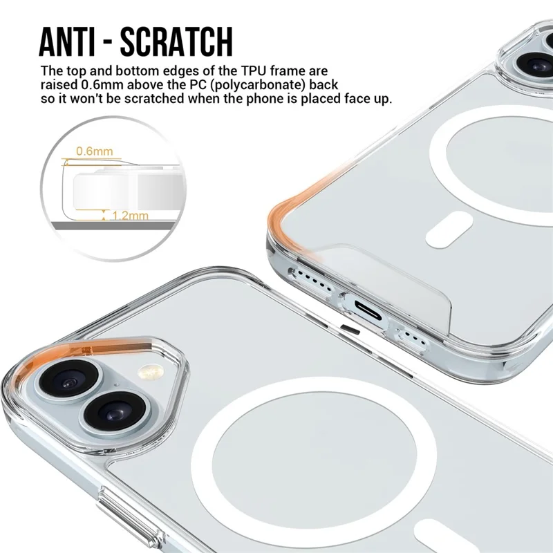 Cover per iPhone 17 Compatibile con MagSafe, Cover Trasparente in TPU+PC