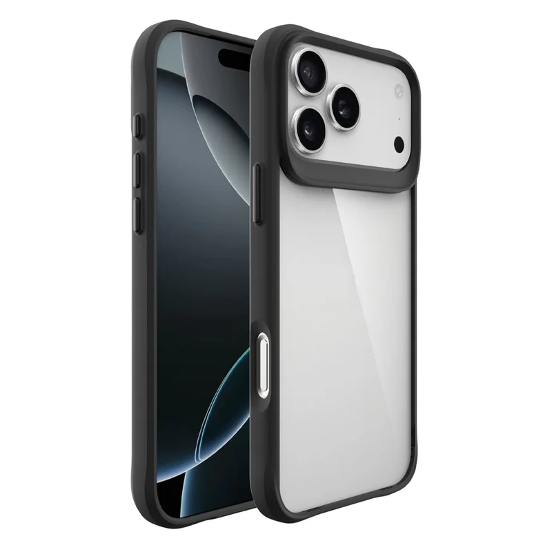 For iPhone 17 Pro Case Hybrid Hard PC Soft TPU Shockproof Phone Cover - Black