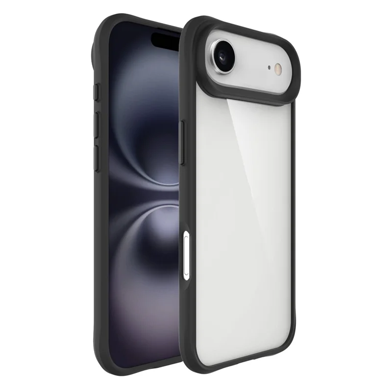 For iPhone 17 Air Case Hybrid Hard PC Soft TPU Shockproof Phone Cover - Black