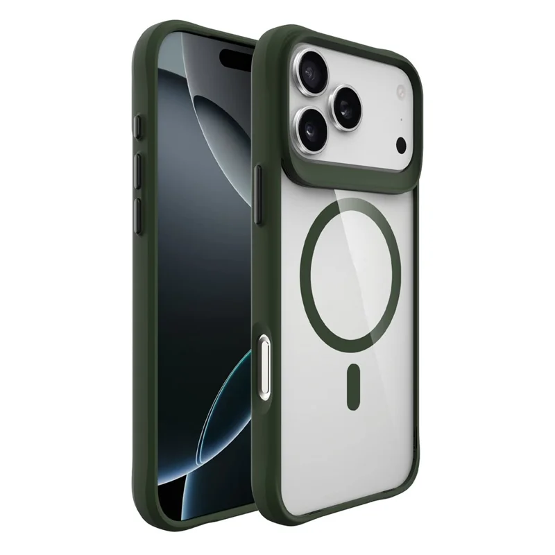 For iPhone 17 Pro Case Compatible with MagSafe Hybrid Hard PC Soft TPU Shockproof Phone Cover - Green
