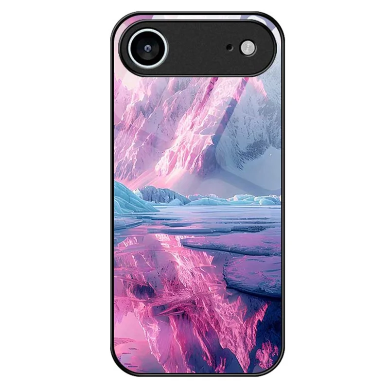For iPhone Air Case Anti Drop PC TPU Tempered Glass Pattern Printing Phone Back Cover - B0179