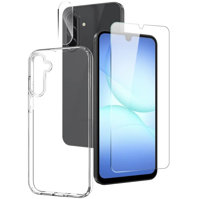 NORTHJO For Samsung Galaxy A17 5G TPU Phone Case Set with Front Screen Protector + Lens Film