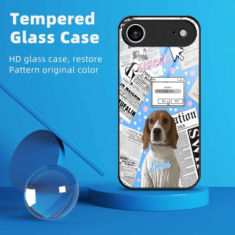 Funda Air para iPhone 17 con Cristal Templado, Diseño Impreso y Protección Antigolpes - B0228