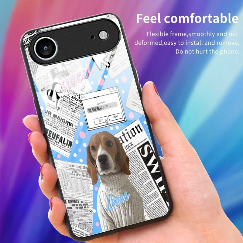 Funda Air para iPhone 17 con Cristal Templado, Diseño Impreso y Protección Antigolpes - B0228