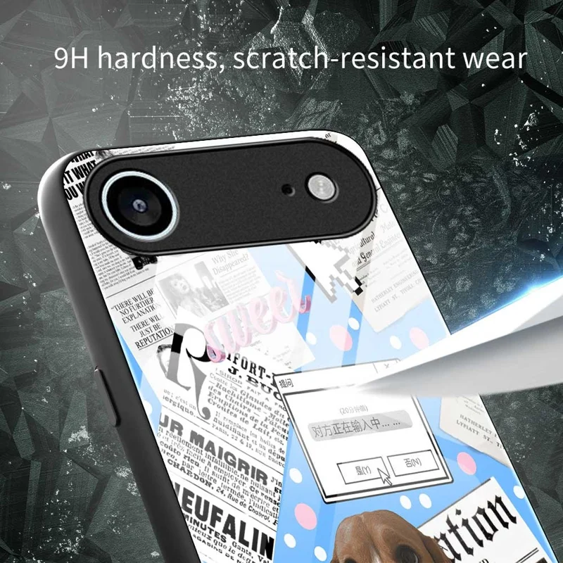 Funda Air para iPhone 17 con Cristal Templado, Diseño Impreso y Protección Antigolpes - B0228