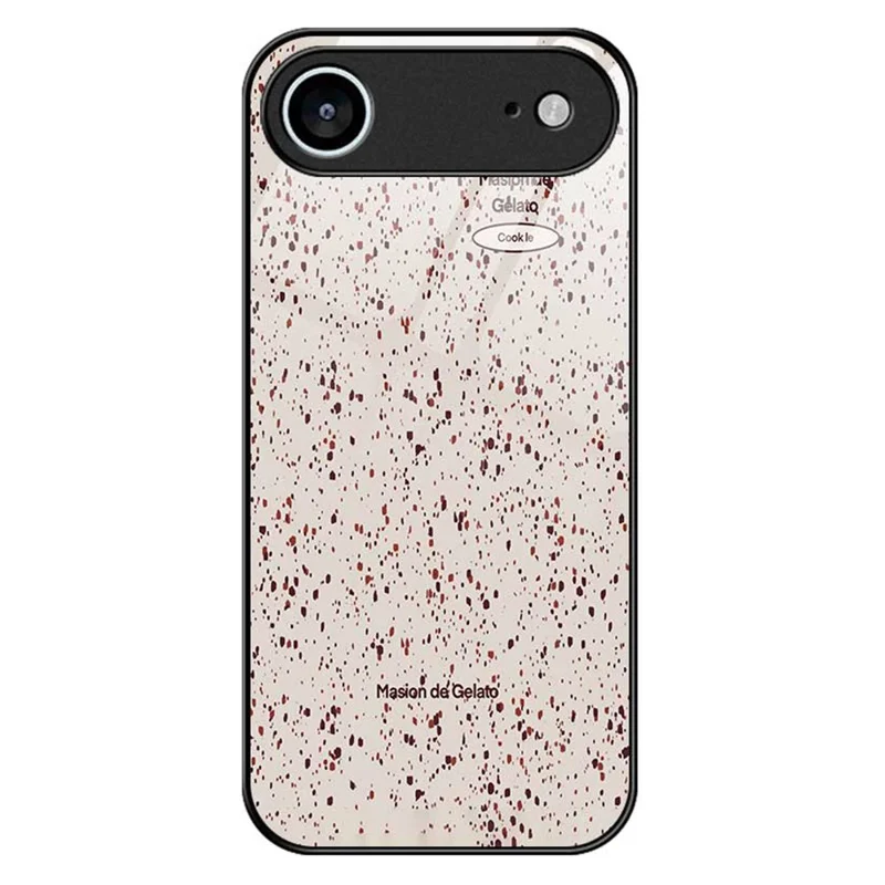 للهاتف آيفون كفر PC TPU زجاج مقوى مطبوع عليه تصميم عصري مقاوم للسقوط - B0261
