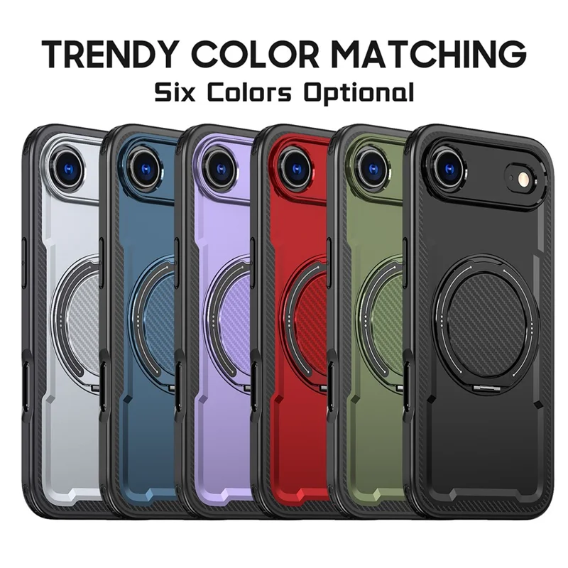 For iPhone Air Case Compatible with MagSafe TPU + PC Kickstand Phone Cover - Olive Green