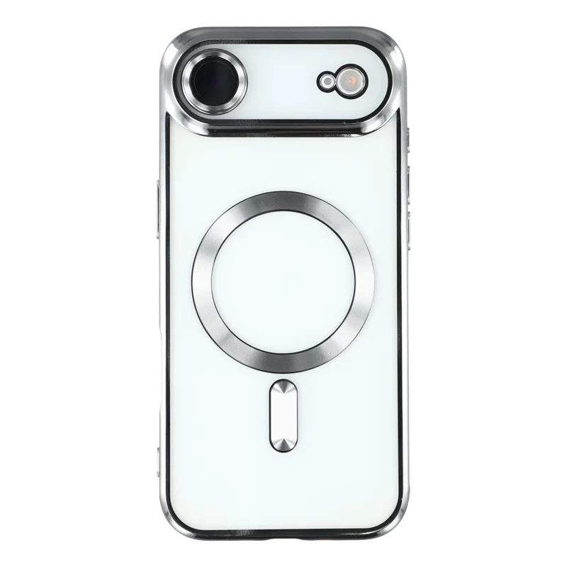 For iPhone Air Case Compatible with MagSafe Electroplated TPU Phone Cover with Lens Film - Grey