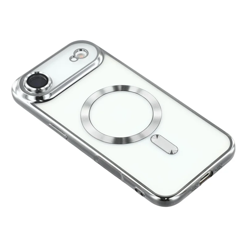 For iPhone Air Case Compatible with MagSafe Electroplated TPU Phone Cover with Lens Film - Grey