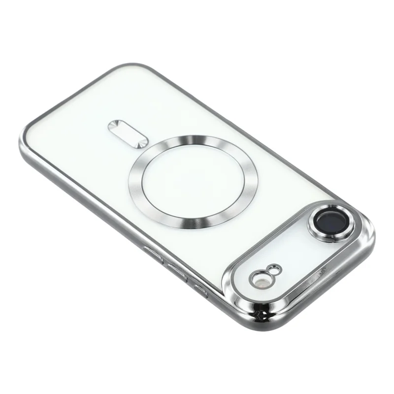 For iPhone Air Case Compatible with MagSafe Electroplated TPU Phone Cover with Lens Film - Grey