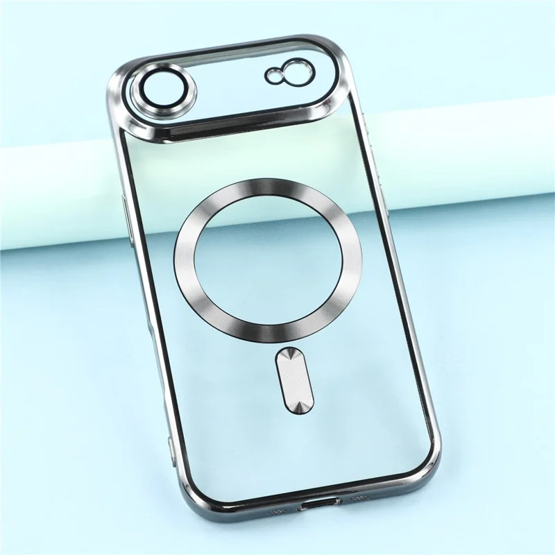 For iPhone Air Case Compatible with MagSafe Electroplated TPU Phone Cover with Lens Film - Grey