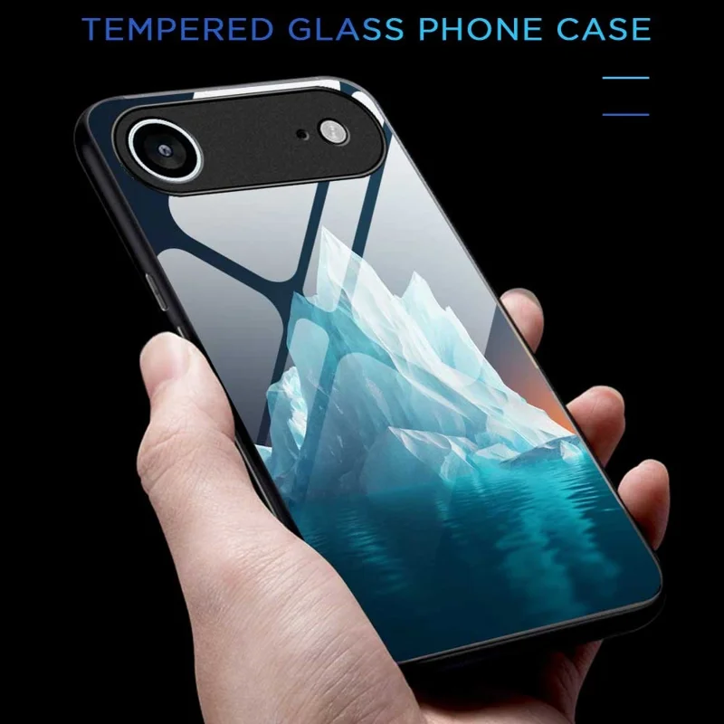 Für iPhone 17 Air Hülle PC TPU Gehärtetes Glas Muster Druck Stoßfeste Handy-Rückseite Schutzhülle - B0335