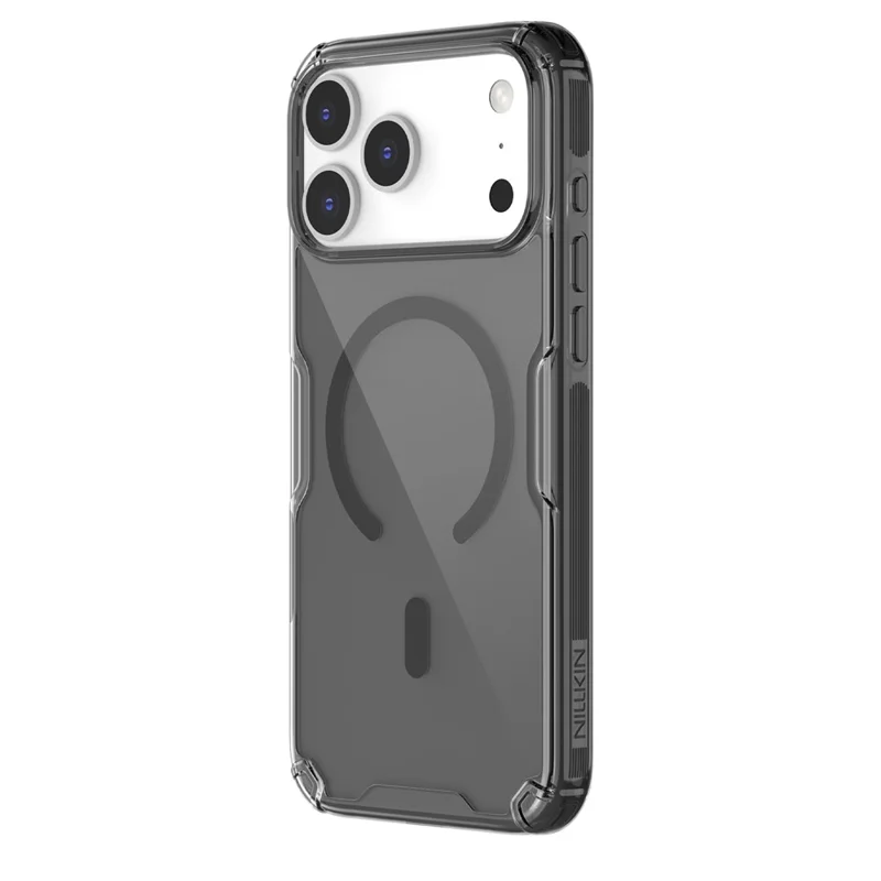 Funda NILLKIN Nature Pro para iPhone 17 Pro Compatible con MagSafe - Carcasa de TPU + PC Ultraclara - Gris