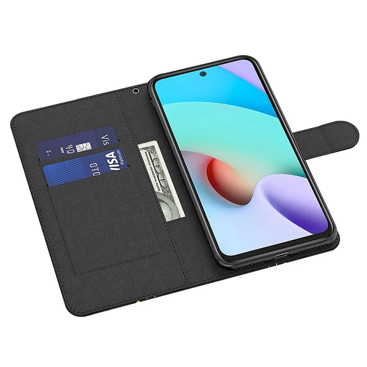 Para Xiaomi 11t 5g / 11T Pro 5G PU Catura de Catura de Catolegel Elegant 3D Impressão de Padrões Magnéticos Tampa do Telefone da Carteira Com Cinta - Borboletas Douradas