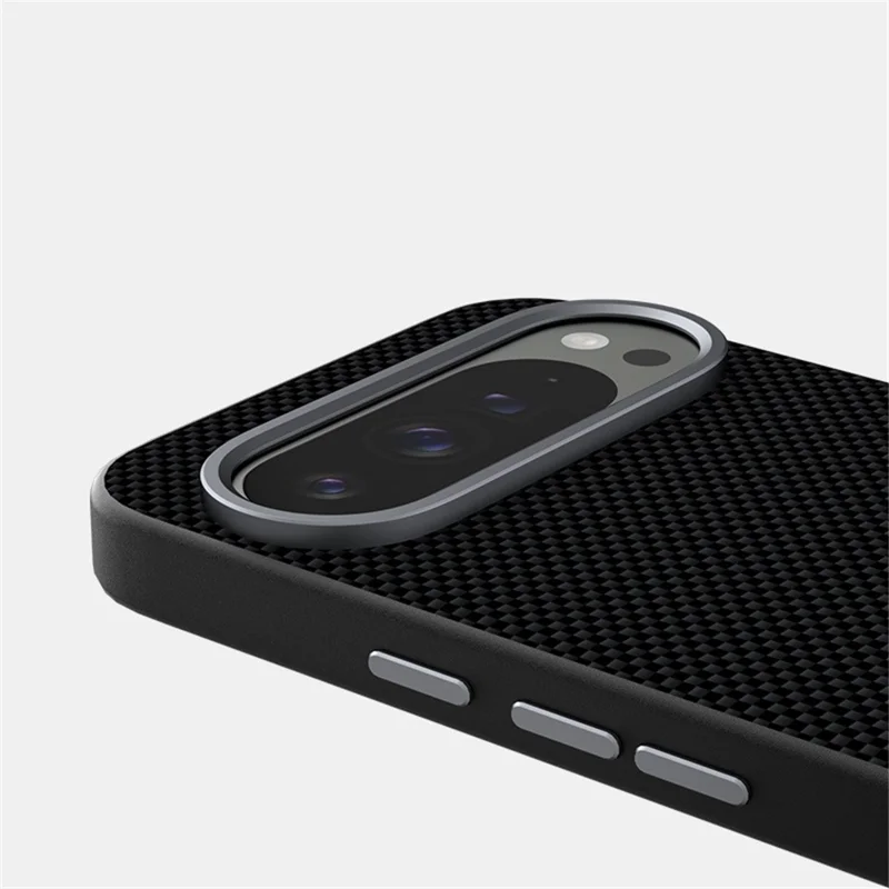 ABEEL pour Google Pixel 10 Pro / Pixel 10 Étui Compatible avec MagSafe, Coque de Téléphone en PC TPU avec Alliage d'Aluminium et Cuir - Noir