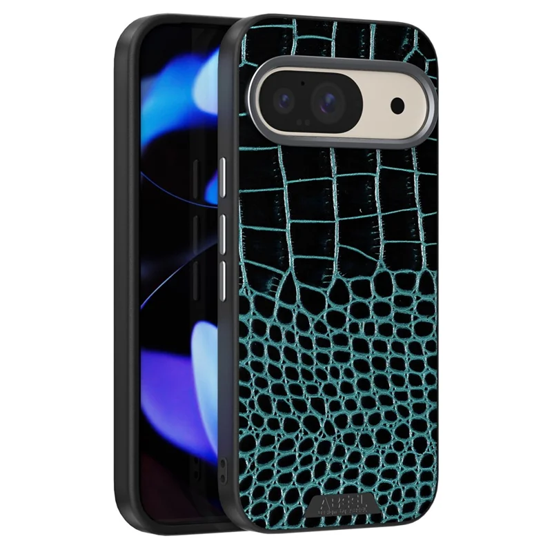 ABEEL Pour Google Pixel 10 Pro / Pixel 10 Étui Compatible avec MagSafe Texture Crocodile Micro-Gravé Coque Arrière - Vert