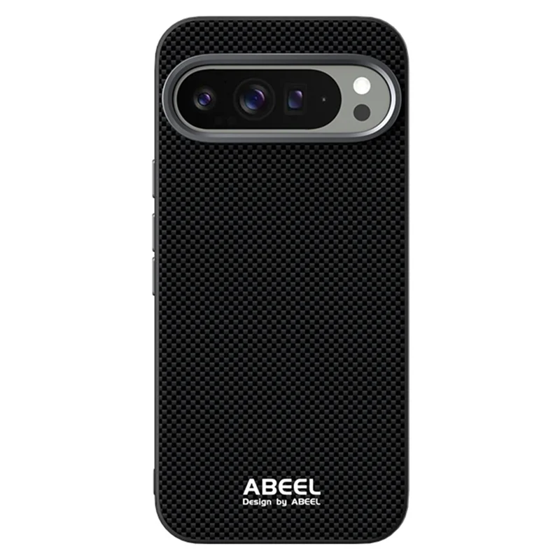ABEEL For Google Pixel 10 Pro XL Case Compatible with MagSafe Printed PC TPU Aluminum Alloy Leather Phone Cover - Black