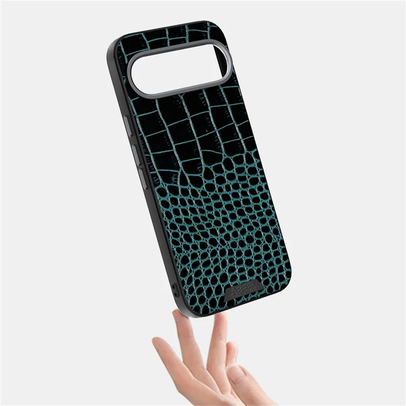 ABEEL pour étui Google Pixel 10 Pro XL Compatible avec MagSafe Texture de Crocodile Micro-Gaufrage Coque Arrière - Vert