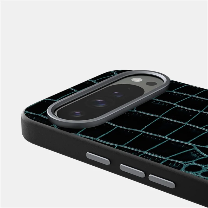 ABEEL pour étui Google Pixel 10 Pro XL Compatible avec MagSafe Texture de Crocodile Micro-Gaufrage Coque Arrière - Vert