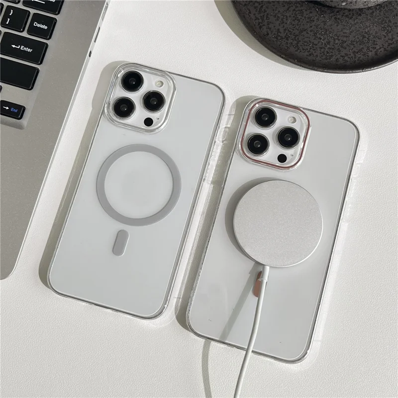 Bulk Purchasing For iPhone 15 Pro Max Clear Case PC Phone Cover Compatible with MagSafe - Desert Gold