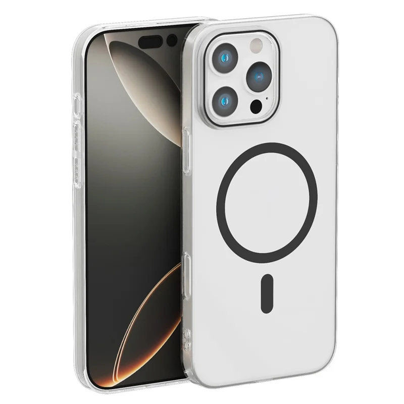Bulk Purchasing For iPhone 16 Pro Max Clear Case PC Phone Cover Compatible with MagSafe - Black