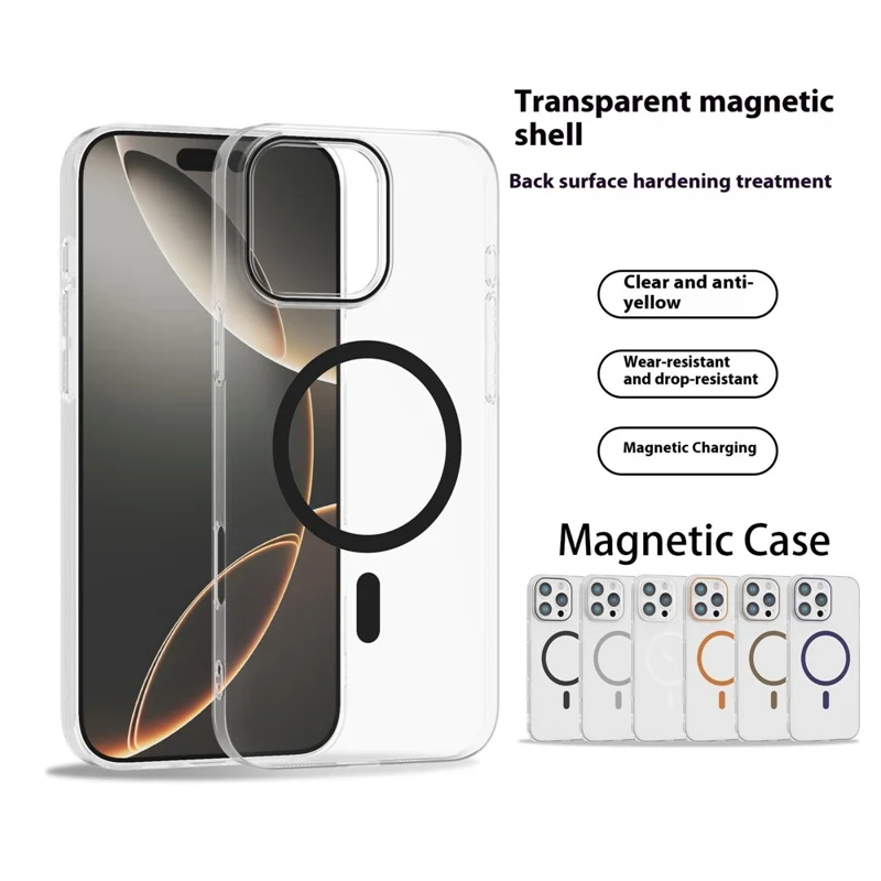 Bulk Purchasing For iPhone 16 Pro Max Clear Case PC Phone Cover Compatible with MagSafe - Black