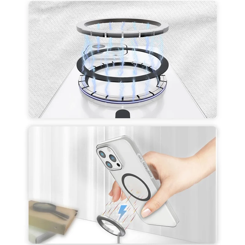 Bulk Purchasing For iPhone 16 Pro Max Clear Case PC Phone Cover Compatible with MagSafe - Black