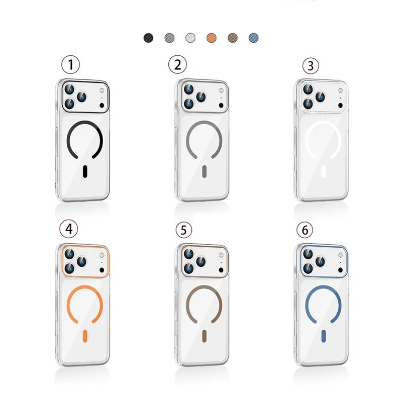 Bulk Purchasing For iPhone 17 Pro Max Clear Case PC Phone Cover Compatible with MagSafe - Orange