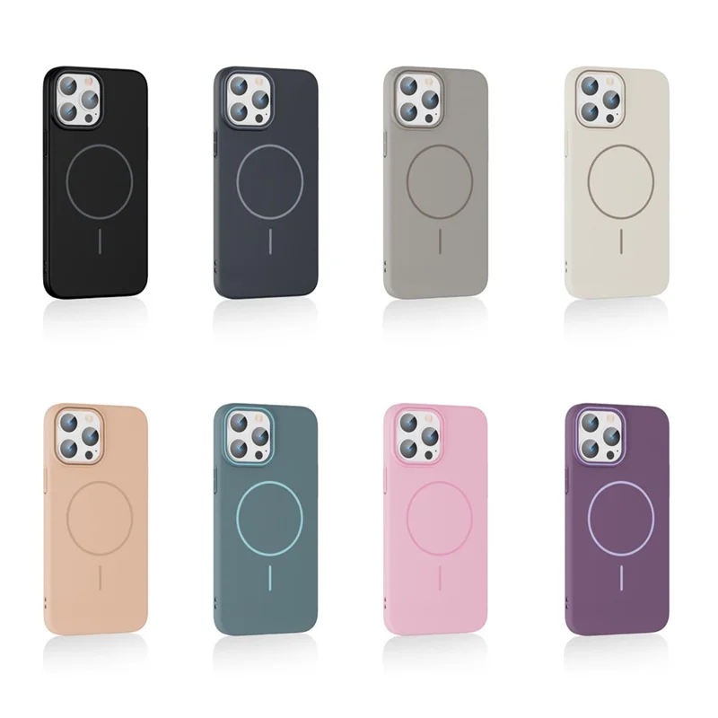 Bulk Purchasing For iPhone 15 Pro Max Magnetic Case Solid Color PC Phone Cover Compatible with MagSafe - Blue