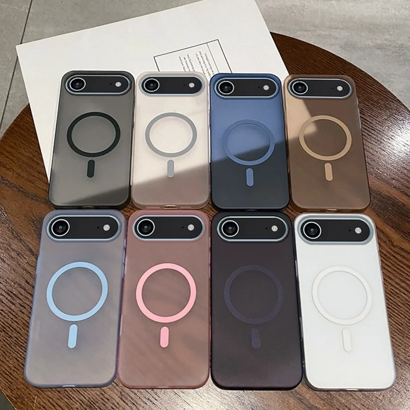 For iPhone Air Case Compatibel met MagSafe Nauwkeurige Uitsparingen Matte PC Telefoonhoes - Desert Gold