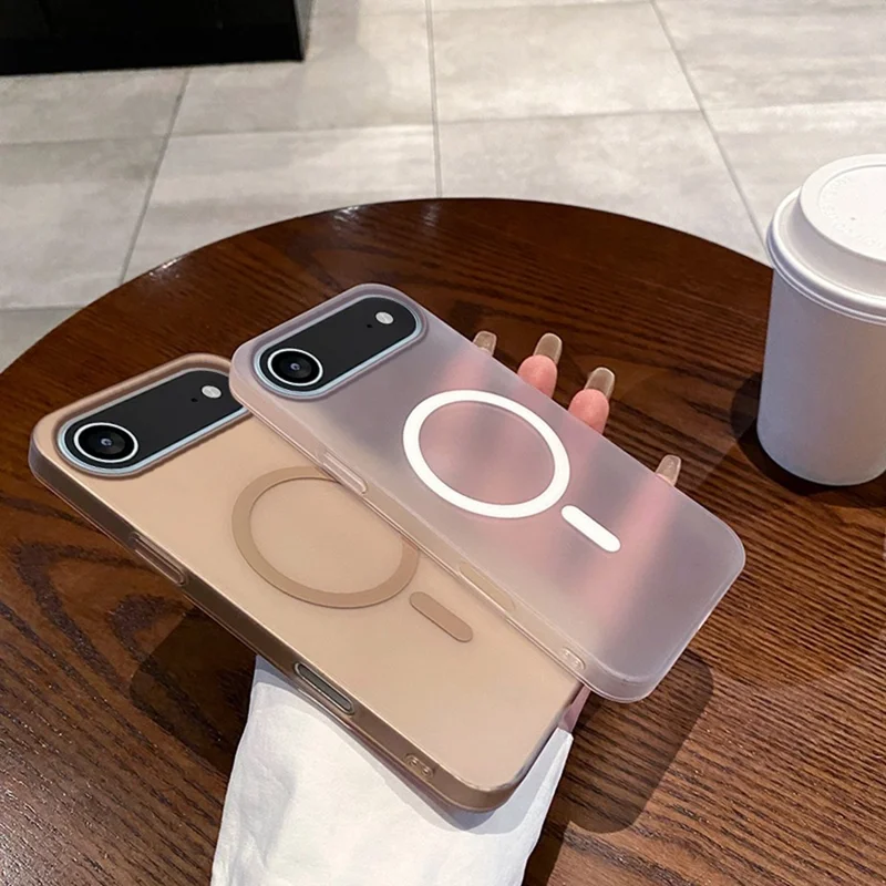 Funda de Aire para iPhone 17 Compatible con MagSafe con Cortes Precisos, Carcasa de PC Mate para Teléfono - Morado Transparente