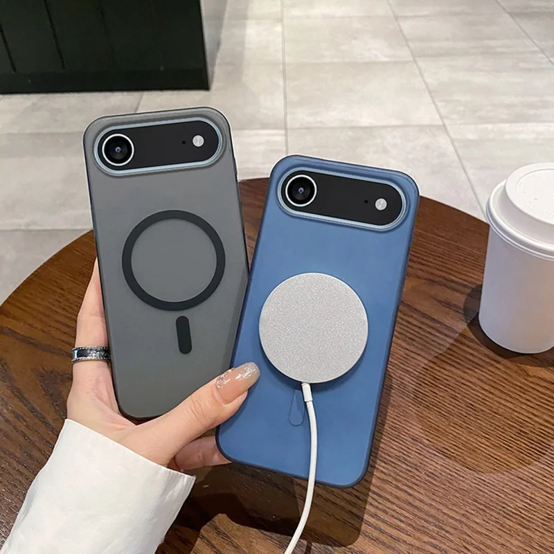 Funda de Aire para iPhone 17 Compatible con MagSafe con Cortes Precisos, Carcasa de PC Mate para Teléfono - Morado Transparente