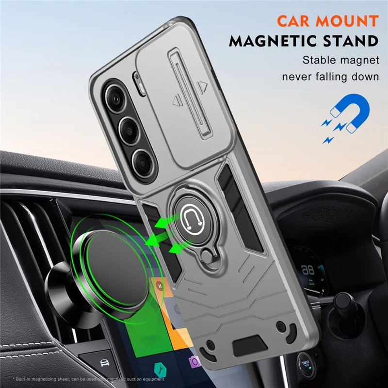 Funda TECNO Camon 40 Pro 4G con Soporte Deslizante Camshield - Carcasa Rígida + TPU - Color Gris