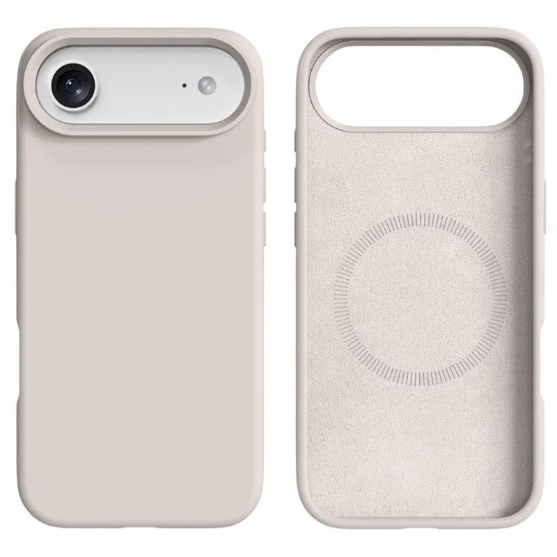 Til iPhone Air Case Kompatibel med MagSafe Væske Silikone + PC Telefonbeskyttelse - Antik Hvid