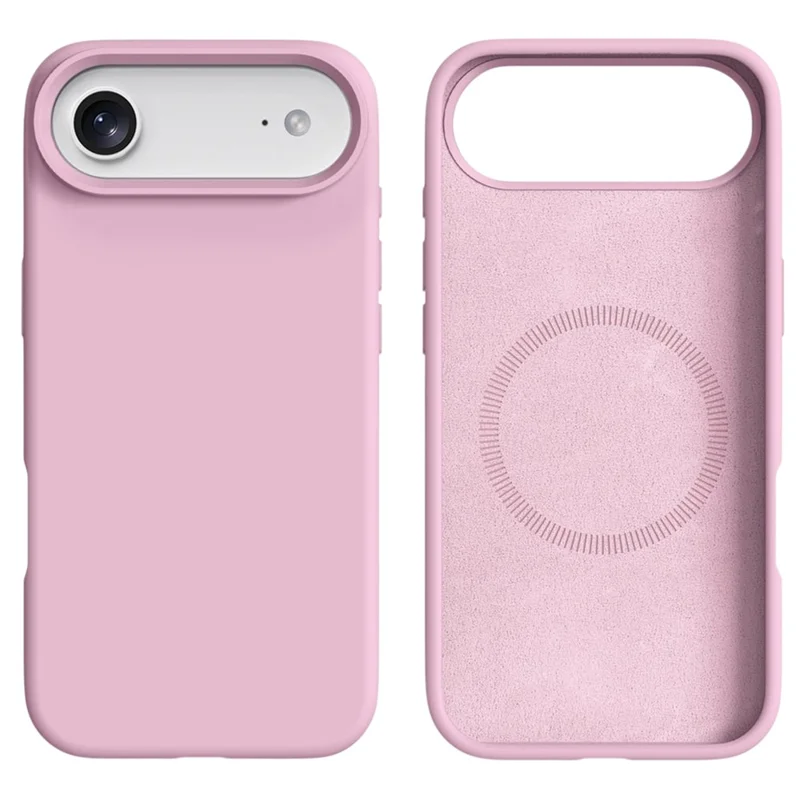 For iPhone Air Case Compatible with MagSafe Liquid Silicone + PC Phone Cover - Pink