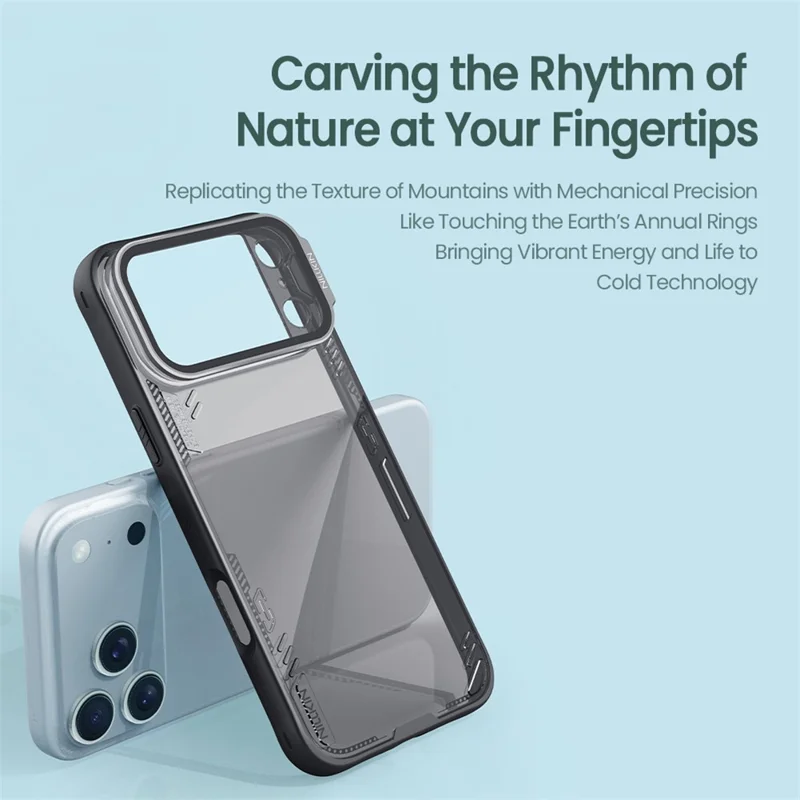 Funda NILLKIN Iceblade Prop para iPhone 17 Pro Max con Tapa de Lente Transparente y Soporte Plegable, Carcasa Híbrida de PC y TPU